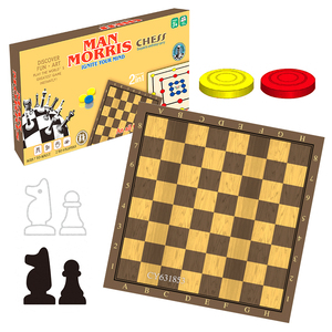 Nuovo arrivo 2 In 1 nove uomini Morris scacchi giocattolo educativo di scacchi giochi da tavolo per bambini - Product Image 1