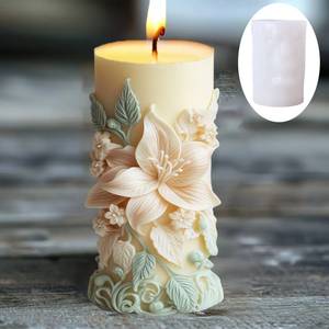 MUYULINS Tulip <b>Silicone</b> Plaster Ornament Wedding Decoration Casting Mold DIY Scented Candle Making - Product Image 1