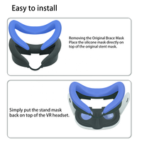 Coque en silicone confortable et résistante à la transpiration pour casque VR, accessoire de jeu, protection faciale pour Quest 3, fabriquée en Chine - Nouveauté 2023