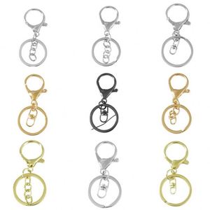 WSY707 High Quality Zinc Alloy Stainless Steel <b>Keychain</b> Three Piece Set Diy Pendant Gold-plated Silver Rotating Chain Key - Product Image 2