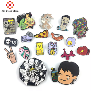 Pin de solapa de metal esmaltado personalizado, <span class=keywords><strong>mini</strong></span> de 2 cm, chapado en oro y plata, de aleación de latón y zinc, con esmalte blando y duro, venta al por mayor con MOQ bajo - Product Image 1