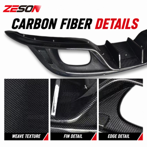 Diffuseur arrière en fibre de carbone style P7 ZESON pour <span class=keywords><strong>Jaguar</strong></span> <span class=keywords><strong>F</strong></span>-<span class=keywords><strong>Type</strong></span> X152 2013-2024 - Product Image 4