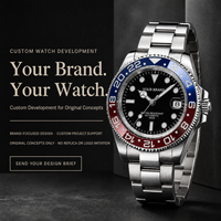 50 PIÈCES Montres pour hommes personnalisées OEM ODM, classiques, bicolores, mouvement Miyota 8215, montre mécanique automatique étanche