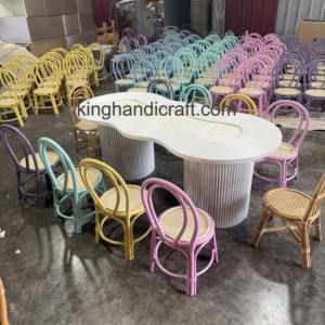 Silla de mimbre hecha a mano para niños-Muebles naturales ligeros y resistentes para niños pequeños para exportación - Product Image 5