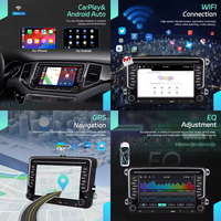Autoradio Android Podofo 7'' 6+128 Go, autoradio sans fil CarPlay Android Auto WiFi GPS pour Volkswagen Seat Skoda