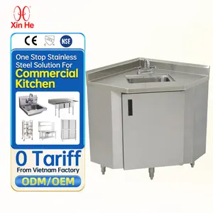 Floor Standing Custom 304 Stainless Steel Mini Bar Kitchen Corner Cabinet With Handle