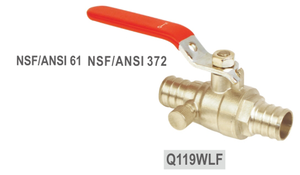 Cấp Công Nghiệp NSF Chứng Nhận 1/4 Lần Lượt 400psi Chì Miễn Phí Brass <span class=keywords><strong>Pex</strong></span> X <span class=keywords><strong>Pex</strong></span> Bóng Van Cho Ống Nước Hệ Thống Sưởi Ấm - Product Image 2