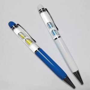 Premium Business Gift Custom Logo Plastic Liquid Floating Glitter Ballpoint <b>Pen</b> Twist Mechanism-Novelty Black/Blue Ink - Product Image 4