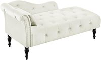 Fauteuil ergonomique en velours pour salon, pieds en bois massif, idéal pour hôtel, maison, bureau - Fauteuil d'appoint rembourré de qualité professionnelle, mobilier de maison