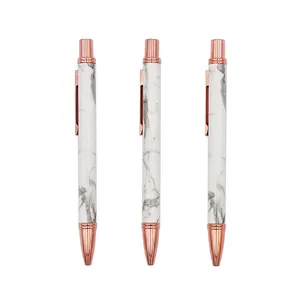 Populaire Metalen Balpen Gift Pen, Klik Marmer Print Pen