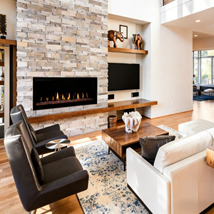 <span class=keywords><strong>Chimenea</strong></span> de <span class=keywords><strong>Gas</strong></span> <span class=keywords><strong>Empotrada</strong></span> con Llama Ajustable para Hogares de Lujo, Villas, Salas de Exhibición y Uso Comercial - Product Image 1