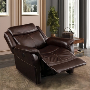 Kimo Elektrische Single <span class=keywords><strong>Sofa</strong></span> Modern Design Lederen Of Echt Lederen Vrijetijdsstoel Met Uitschuifbare Fauteuil Voor Thuis Balkon Gebruik - Product Image 1