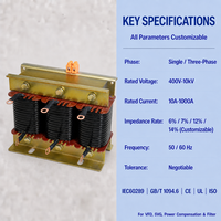 Inducteur à noyau de fer pour réacteur de sortie CA, pour protection de câbles longs de moteur