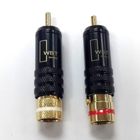 1 Paar RCA-Steckverbinder Männlicher Signalkabelstecker WBT 0144 RCA-Stecker Lotus-Kopf Kupfer RCA-Steckverbinder ca. 53mm