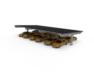 Système de <span class=keywords><strong>carport</strong></span> solaire CHIKO, structure de stationnement imperméable avec un seul poteau - Product Image 2