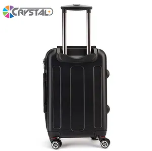 Crystal In Stock Personalized Stripes Print Luggage Transparent Clear Trolley Luggage Customized Design Travel Luggage