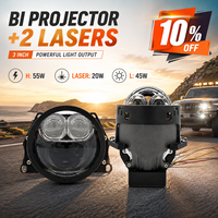 Feux de voiture G-View 3 pouces Bi-LED Hb3 H8 9005, projecteur laser à lentille LED, phare antibrouillard à double lentille, ampoule de phare LED H11 universelle