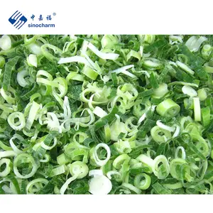 Sinocharm BRC A Bulk Green Onion 4-6mm Cut Wholesale Price 10kg IQF Shallot Frozen Scallion from China for Cooking