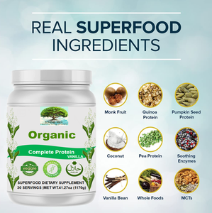 有機ビーガン植物ベースのプロテインパウダーの有機タンパク質バニラフレーバー - Product Image 5