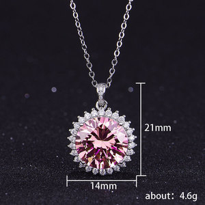 Collana con Ciondolo in Pietra Rosa per Donne, Gioiello Semplice e alla Moda per Uso Quotidiano - Product Image 5