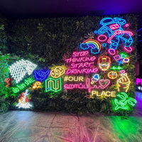 Enseigne néon LED rétroéclairée personnalisée, logo de magasin, panneau acrylique mural, étanche IP67, signalétique décorative commerciale pour entreprises