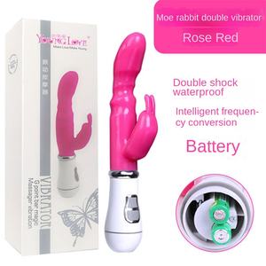 うさぎ型バイブレーター ダブルGスポット刺激 女性用オナホール 充電式バッテリー 防水 無潤滑 カスタム周波数 大人向け - Product Image 3