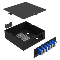 Industrielle 35mm DIN-150 Schiene 24-adrige FTTH 4-Port optische Kabel klemmen box Mini ODF SC FTTX ODB Box Glasfaser 1 Jahr