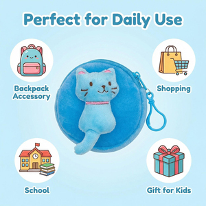 Monedero <span class=keywords><strong>de</strong></span> Peluche Kawaii, Mini Cartera Portátil con Cremallera y Llavero, Monedero <span class=keywords><strong>de</strong></span> <span class=keywords><strong>Animales</strong></span> <span class=keywords><strong>de</strong></span> Dibujos Animados para Mujer - Product Image 2