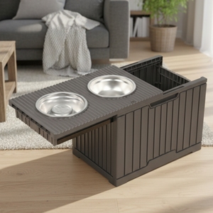 Köpek Maması Saklama Kabı ve Mama Kabı - Komple Evcil Hayvan Besleme İstasyonu Seti |   Dayanıklı Yapı |   Pratik Tasarım - Product Image 3