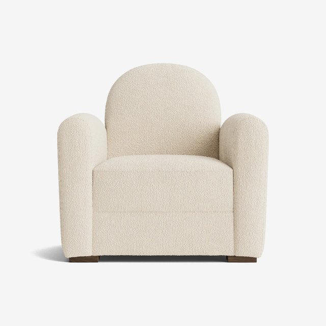 Modern Minimalist Cream Style Living Room Single Chair, Custom Color Available.