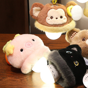 ใหม่น่ารักพวงกุญแจตุ๊กตาสัตว์ไฟกลางคืนพร้อมหลอดไฟ LED หรี่แสงได้ 3 ระดับ USB ชาร์จใหม่ได้สำหรับตกแต่งห้องนอนเด็ก - Product Image 2