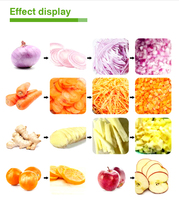 Venta caliente conveniente cortador de frutas y verduras máquina rebanadora de plátano y limón con componente de motor central