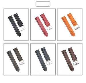 Luxury Italiano Vintage Oiled Cowhide Leather With <strong>Pam</strong> <strong>Buckle</strong> 20mm 22mm 24mm 26mm Watch Leather Strap Band - Product Image 4