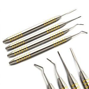 Periotome Gold Set 4 Manual Dental Surgery Implant Tools Gold Color Coated Periodontal Atraumatic Extraction Instruments CE - Product Image 1