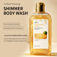 Gel Douche Parfumé de Luxe Fournisseur d'Usine, Moussant, Antioxydant, Nourrissant, Fini Scintillant Doré, Usage Quotidien