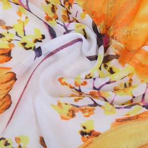 Mode feuille d'or polyester musulman Hijabs européen classique motif floral imprimé coton châles écharpes pour les femmes - Product Image 6