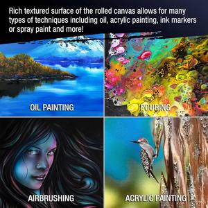 Neue digitale Inkjet 100% Baumwolle Custom 3*3 Weak Solvent Highlighter/matte Backcoat Leinwand Digitaldruck Leinwand Rollen - Product Image 4