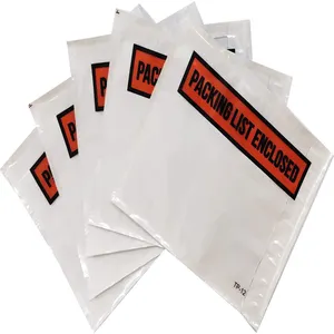 Strong Firm Adhesion Good Sealing Transparent Shipping List Invoice Enclosed Adhesive Packing Slip List Envelope