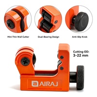 Coupe-tube miniature de qualité industrielle et bricolage AIRAJ 3-22 mm avec outil d'ébavurage en acier outil, OEM disponible