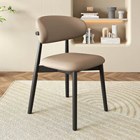 Direkt vom Hersteller Moderne Minimalistische Massivholz-Esszimmerstühle mit Leicht Luxuriösen Leder-Rückenlehnen Geeignet für Zuhause, Hotels, Fitness-Studios