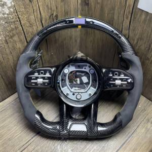 <span class=keywords><strong>Volant</strong></span> de direction en fibre de carbone personnalisé YLD avec LED pour AMG a C E GLC GLE S <span class=keywords><strong>CLS</strong></span> CLA GLA Classe G - Product Image 5