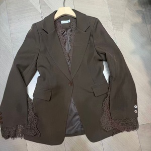 Completo <span class=keywords><strong>Estivo</strong></span> da Donna Nero con Pizzo e Frange, Scollo a V, <span class=keywords><strong>Doppiopetto</strong></span>, Ricamo 3D, Antirughe - Product Image 3