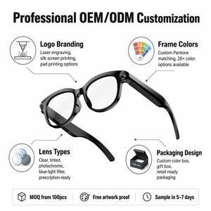 Lunettes Intelligentes IA OEM avec Double Caméra 1080P, Monture TR90, <span class=keywords><strong>Traduction</strong></span> en Temps Réel, Étanchéité IP67, Contrôle Tactile Type C, Portables - Product Image 5