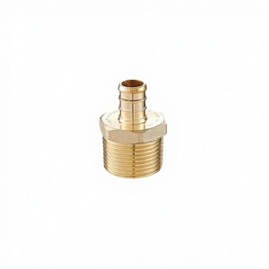 Raccords à sertir en laiton sans plomb pour PEX, filetage mâle, 3/4" 1/2" 1", qualité industrielle, flexibles, faible température de fusion - Product Image 2