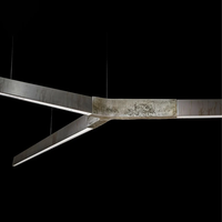 Lustre LED en laiton minimaliste nordique, design géométrique étoilé, pour salle à manger, restaurant, décoration intérieure