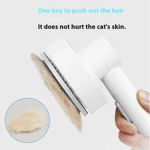 Peine para mascotas de acero inoxidable y plástico de estilo moderno para el cuidado de perros y gatos, depilación y masaje - Product Image 4