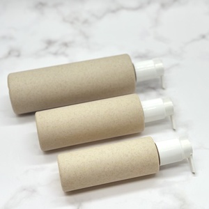 Bouteille pompe de lotion en plastique dégradable naturelle pot de <span class=keywords><strong>paille</strong></span> de blé pour l'emballage de sérum et de shampooing de soins de la peau pour les cosmétiques - Product Image 3