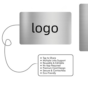 บัตรธุรกิจโลหะสแตนเลสแบบกำหนดเองพร้อมชิป RFID NFC สำหรับสมาชิก - Product Image 3