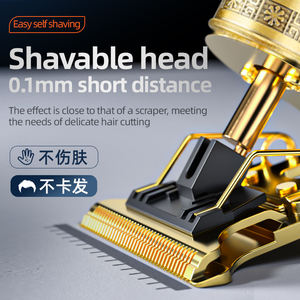 Cortadora de pelo eléctrica inalámbrica profesional para hombres, recortadora recargable, hoja de acero inoxidable, corte de pelo para Barba, <span class=keywords><strong>maquinilla</strong></span> de afeitar portátil - Product Image 2