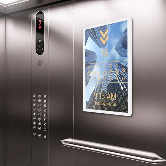 LCD Elevator Digital Advertisement Screens 15.6 18.5 21.5 Inch Wall Mount Digital Android Signage and Displays Advertising